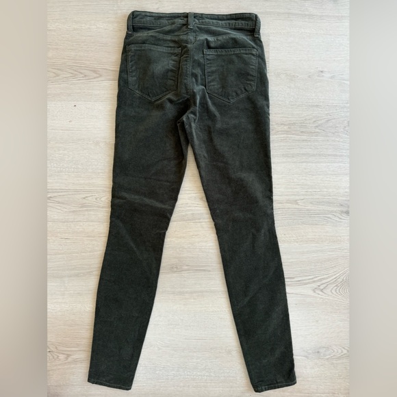 L’Agence Brushed Velvet Green Denim Pants Skinny Size 25 - Picture 5 of 5